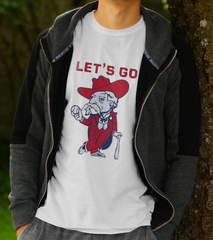Ole Miss Rebel Mascot Let's Go Baseball T-Shirt