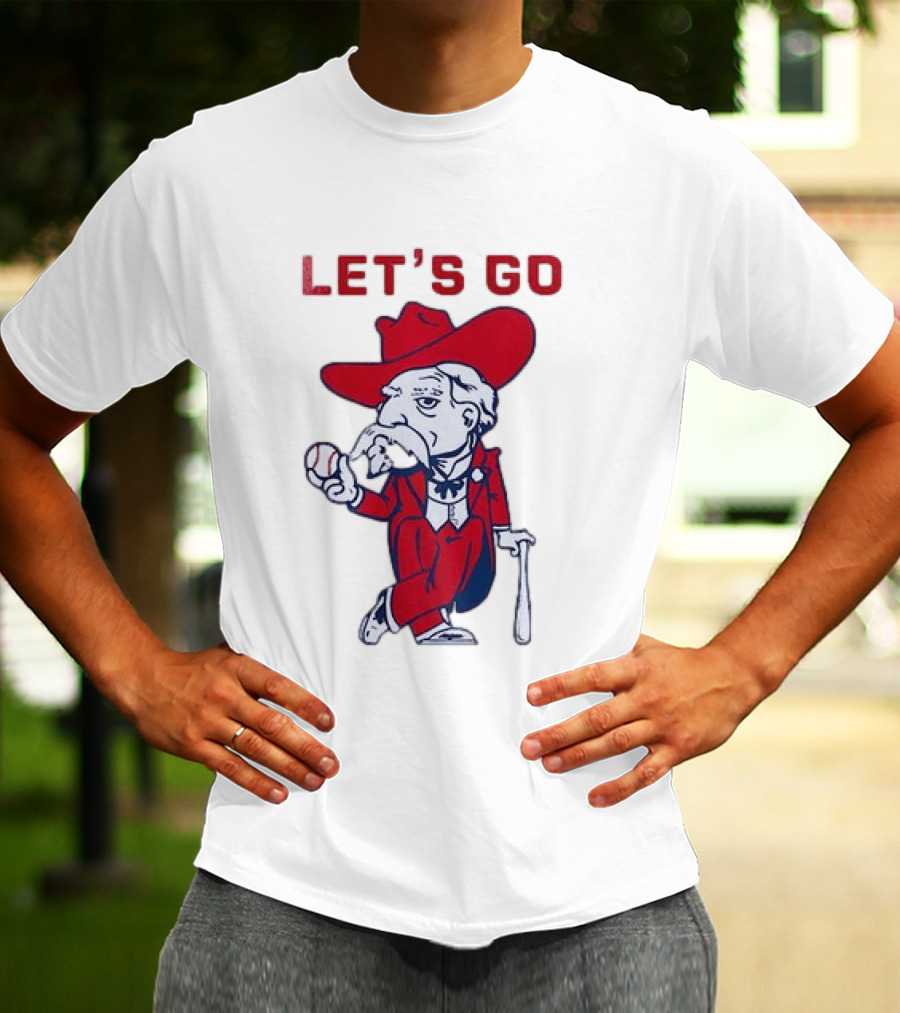 Ole Miss Rebel Mascot Let's Go Baseball T-Shirt