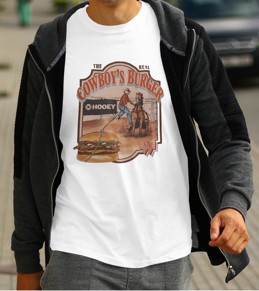 Hooey The Real Cowboy's Burger Western Ranch Rodeo T-Shirt