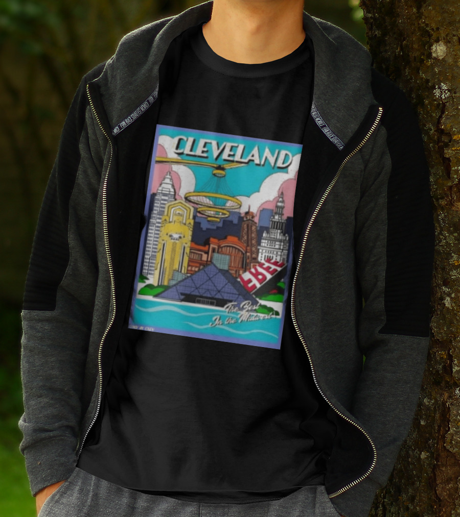 Cleveland The Best In The Midwest Only In City Skyline T-Shirt