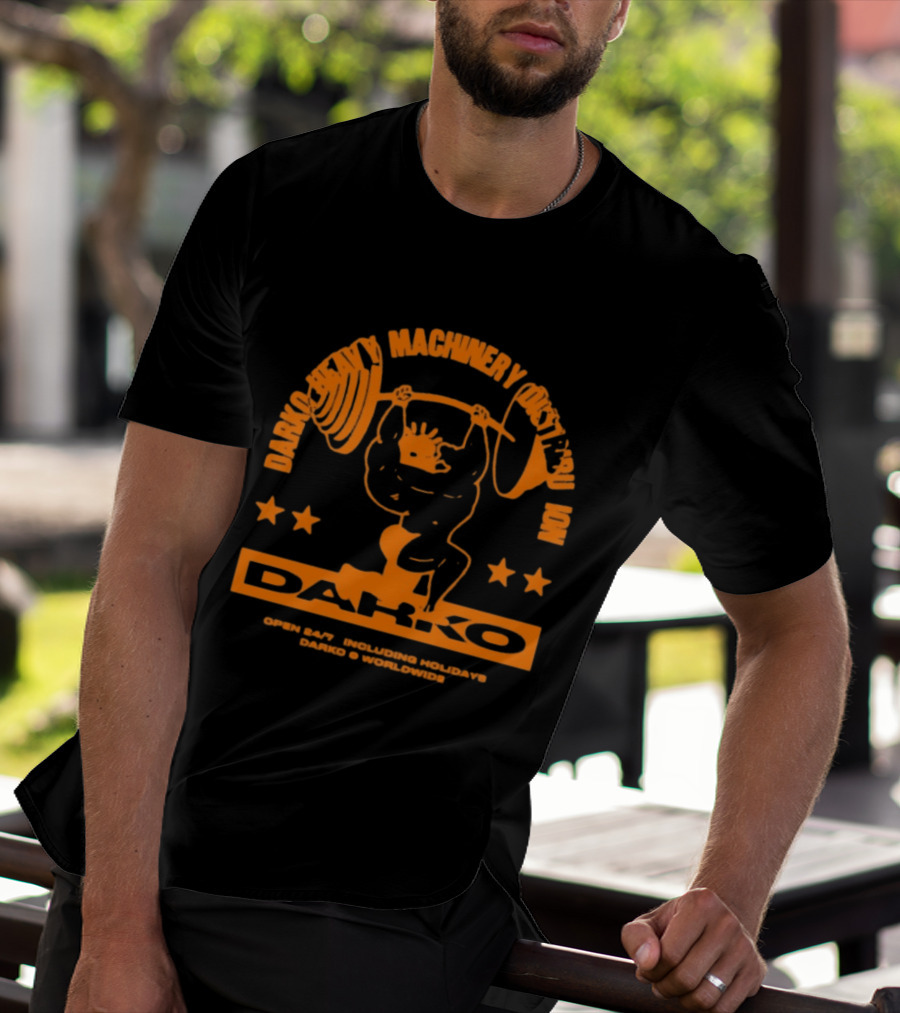 Darko Heavy Machinery Chest Pro Open 24 Hour Darko Worldwide T-Shirt