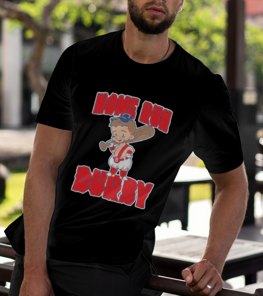 Boston Red Sox Payton Tolle Home Run Durby Cartoon Baseball Player In Red And White Uniform T-Shirt