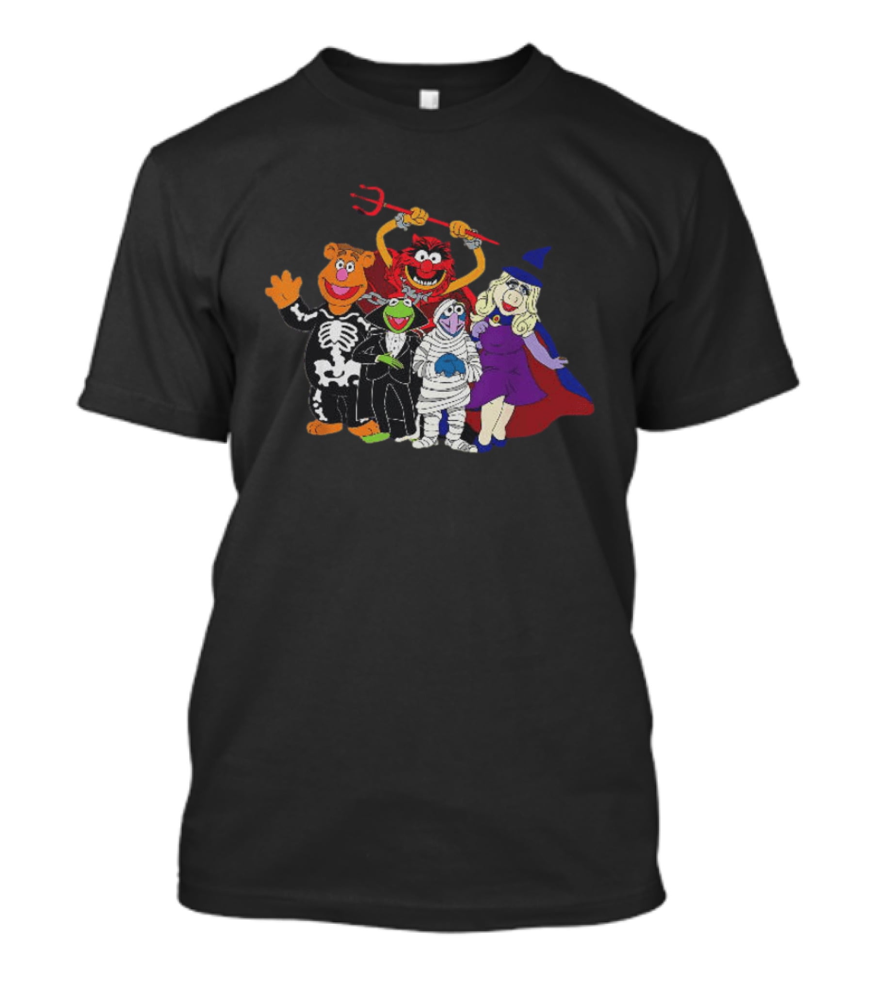 Fozzie Bear Kermit Animal Gonzo Miss Piggy The Muppets Halloween Costumes T-Shirt