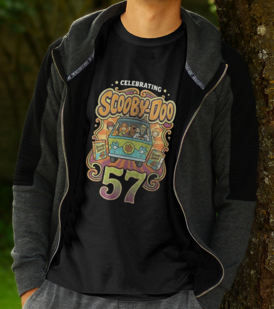 Celebrating 57 Years Scooby Doo And Mystery Machine Adventure T-Shirt