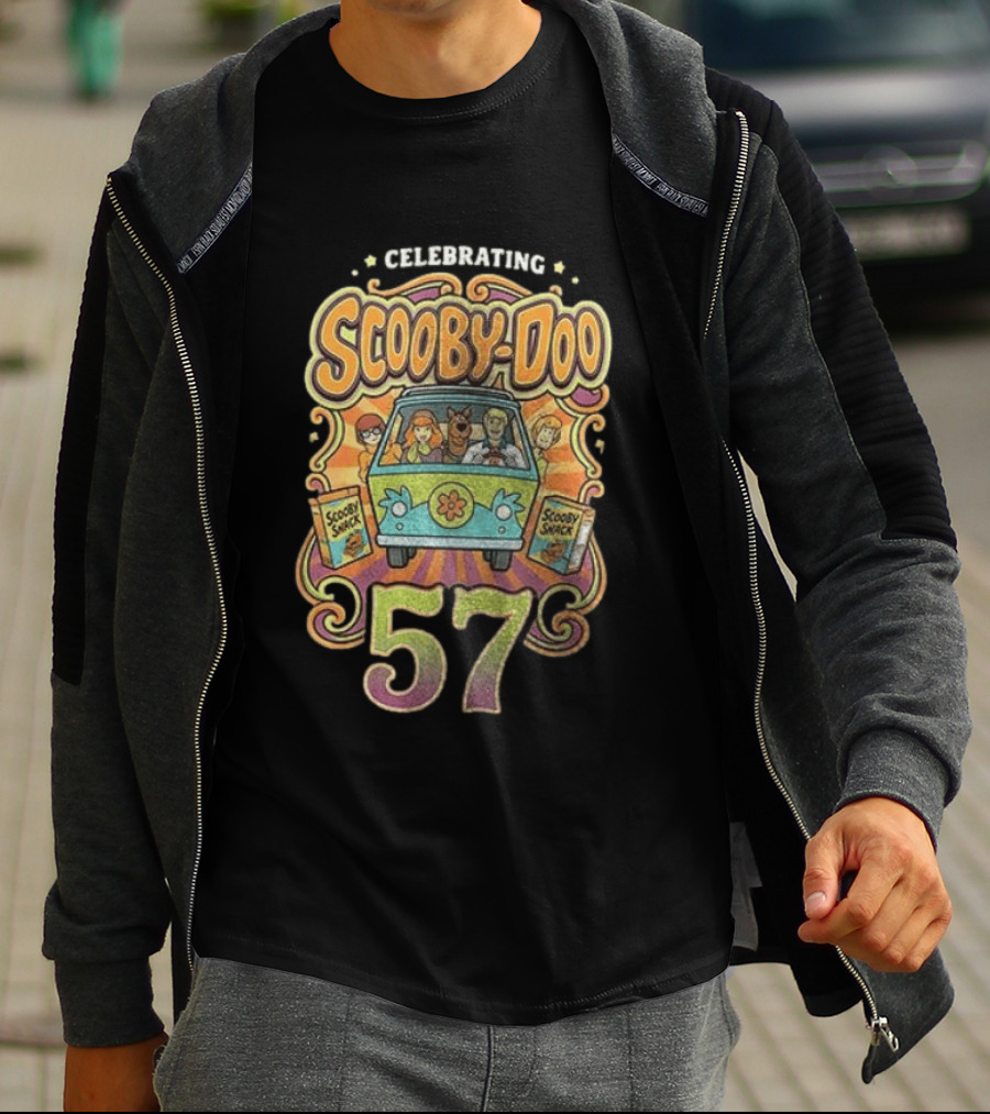 Celebrating 57 Years Scooby Doo And Mystery Machine Adventure T-Shirt