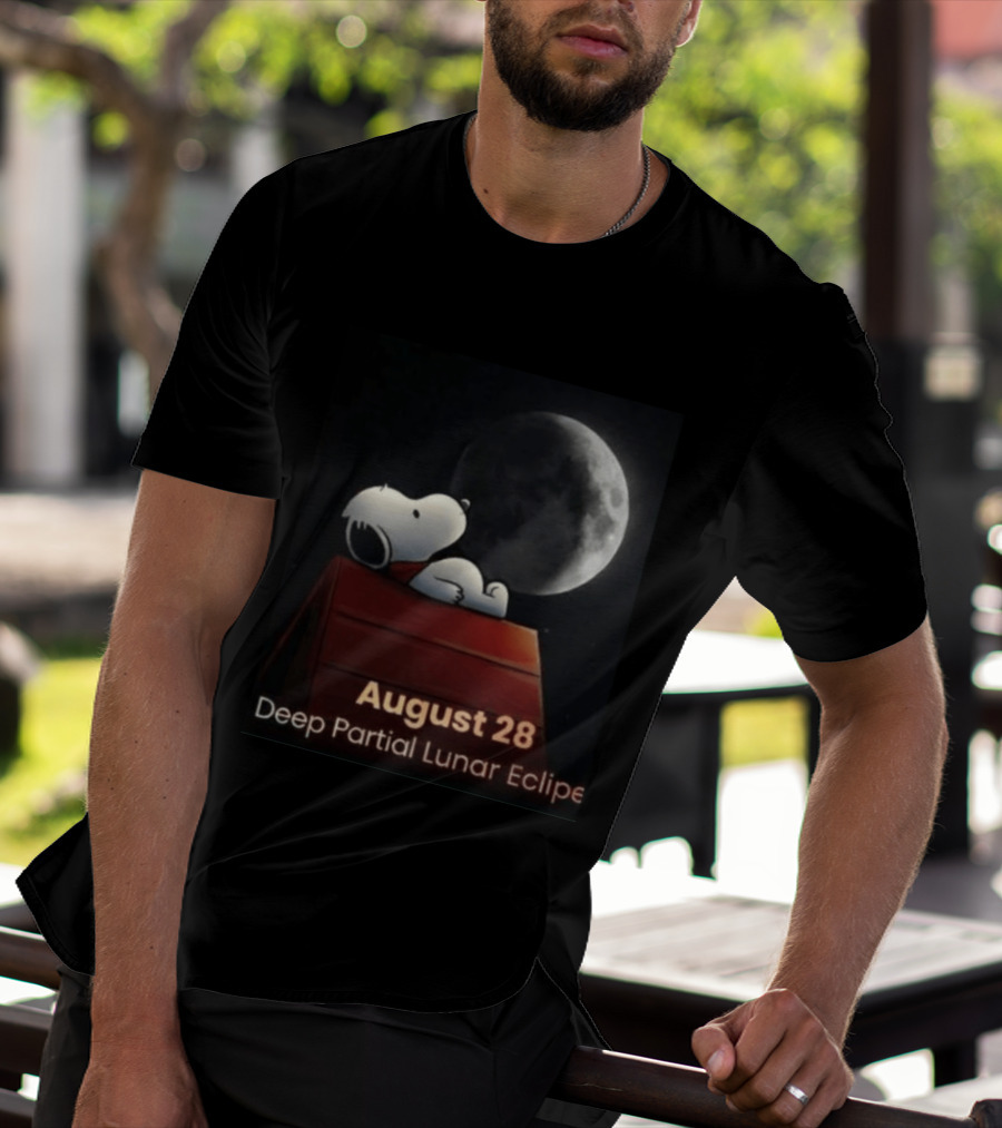 Snoopy August 28 Deep Partial Lunar Eclipse 2026 T-Shirt