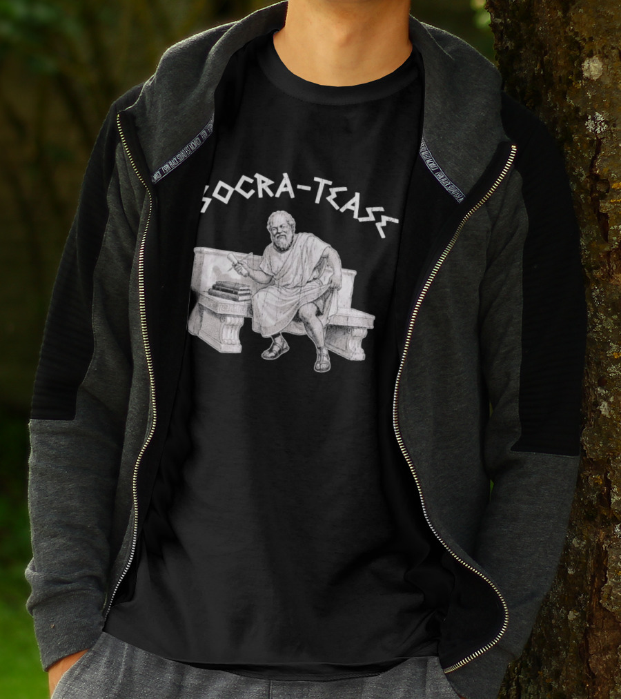 Socra Tease Socrates Philosopher Pun Philosophy Classic Bench T-Shirt