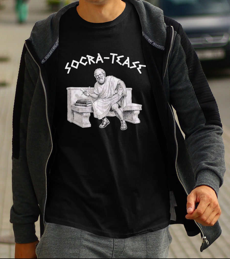 Socra Tease Socrates Philosopher Pun Philosophy Classic Bench T-Shirt