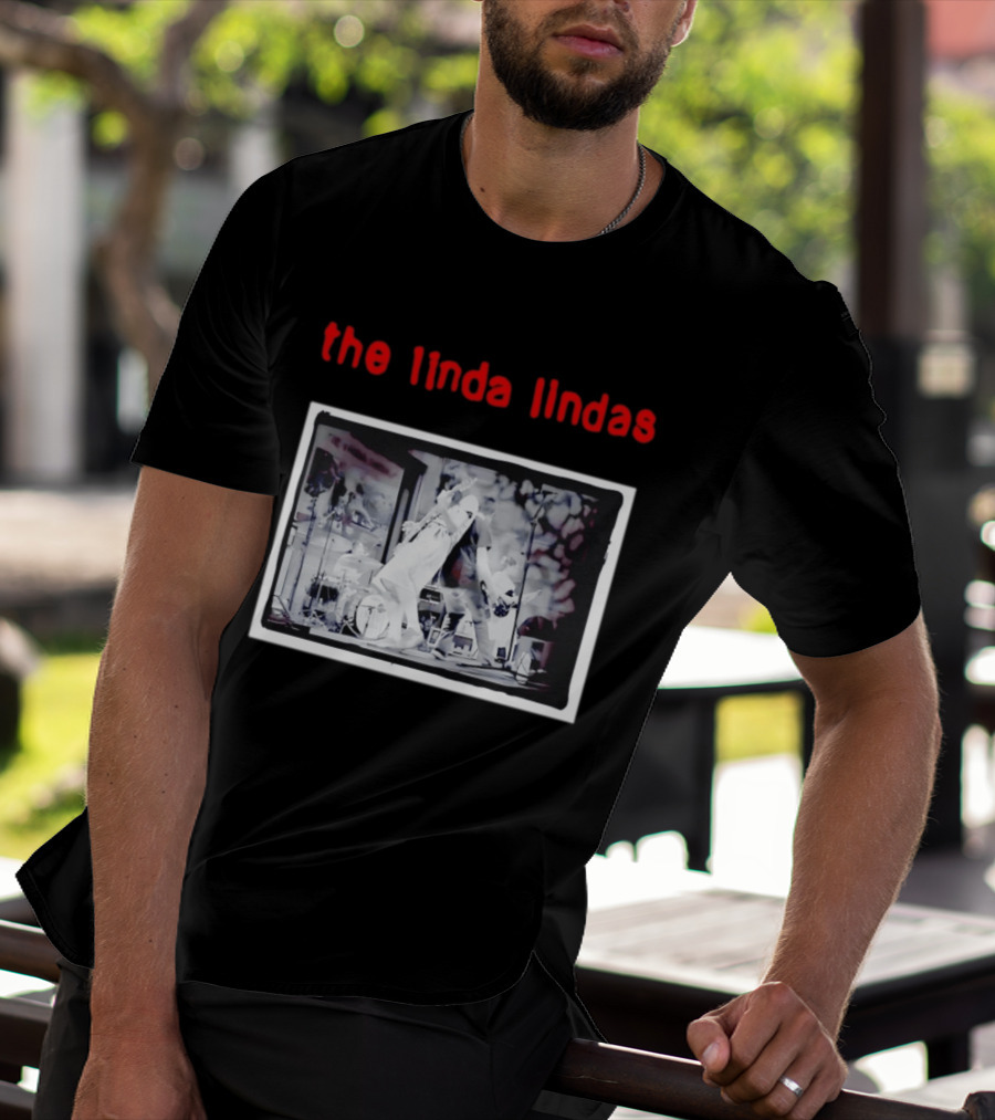 The Linda Lindas Live Performance Punk Rock Black And White Stage Scene T-Shirt