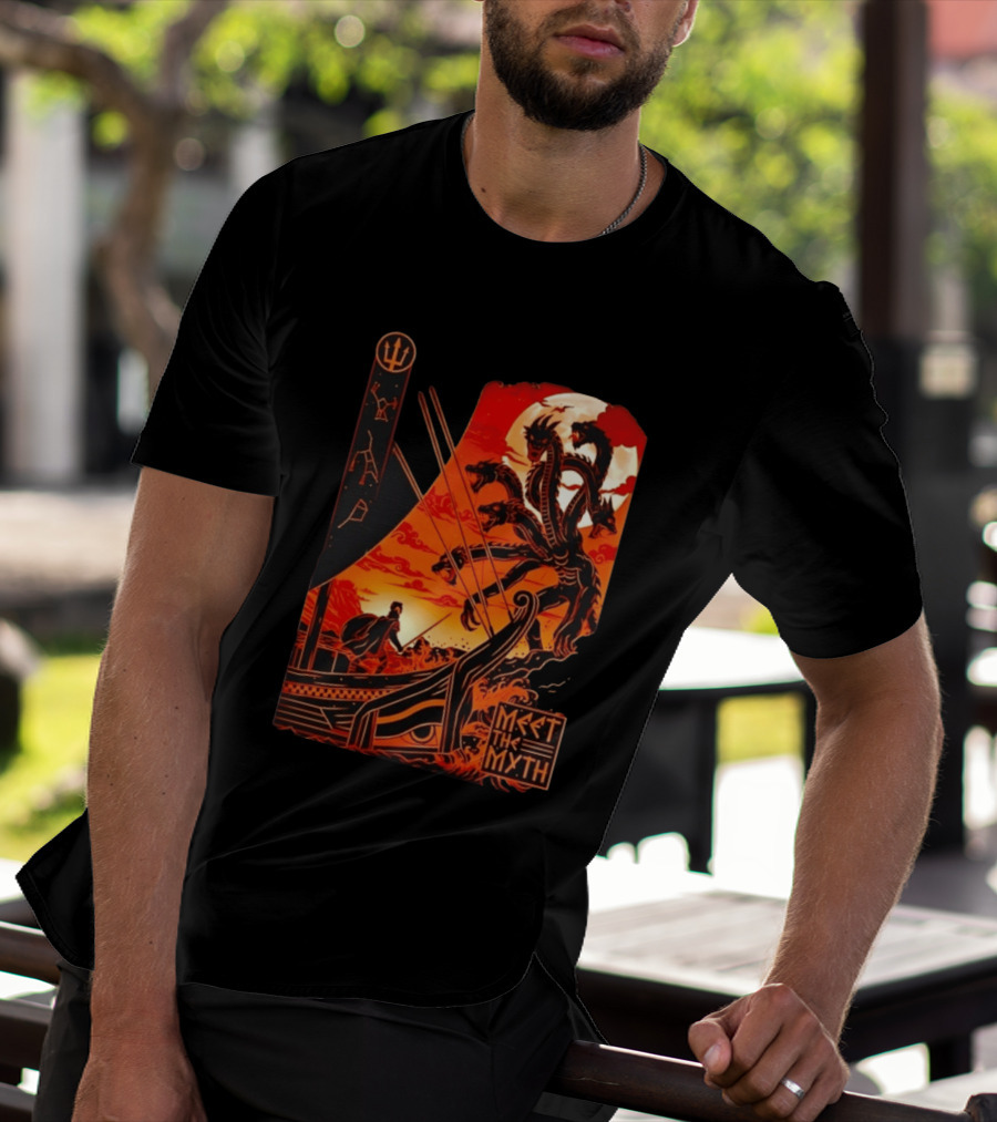 Meet The Myth Hydra Greek Mythology Hercules Dramatic Battle Scene T-Shirt