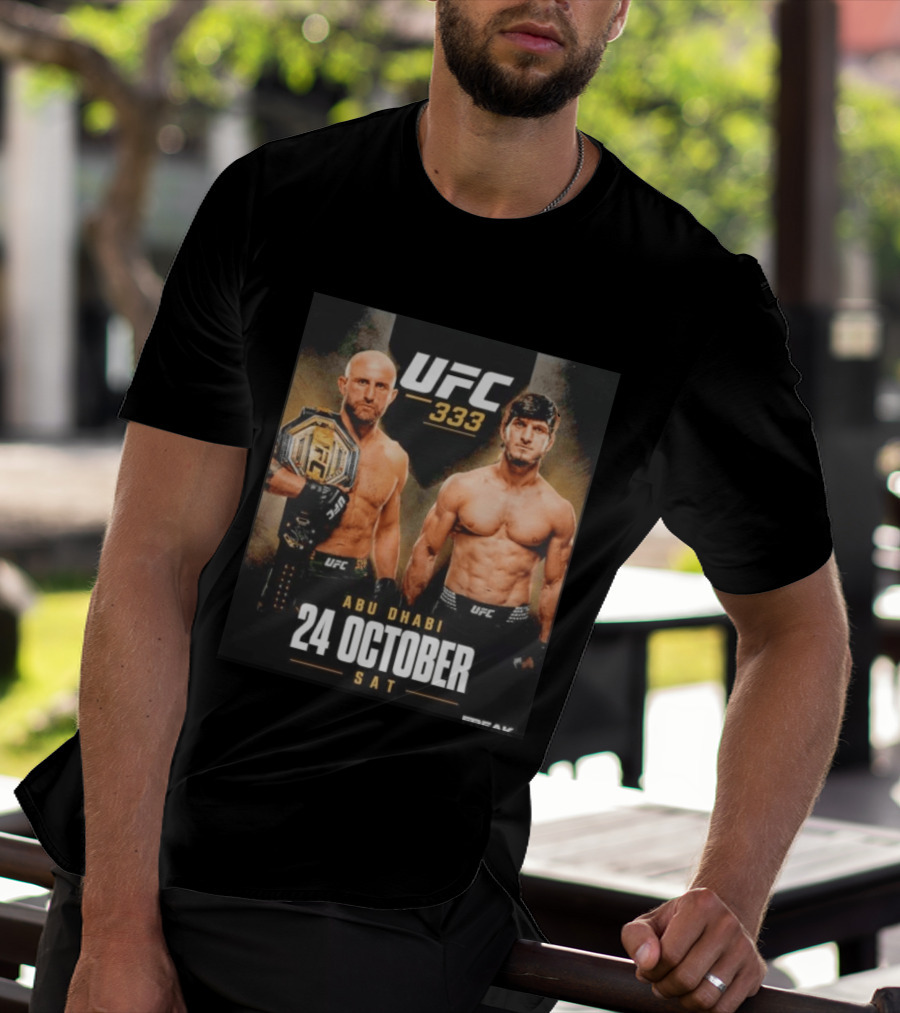 UFC 333 Alexander Volkanovski Vs Movsar Evloev 24 October Abu Dhabi Event T-Shirt