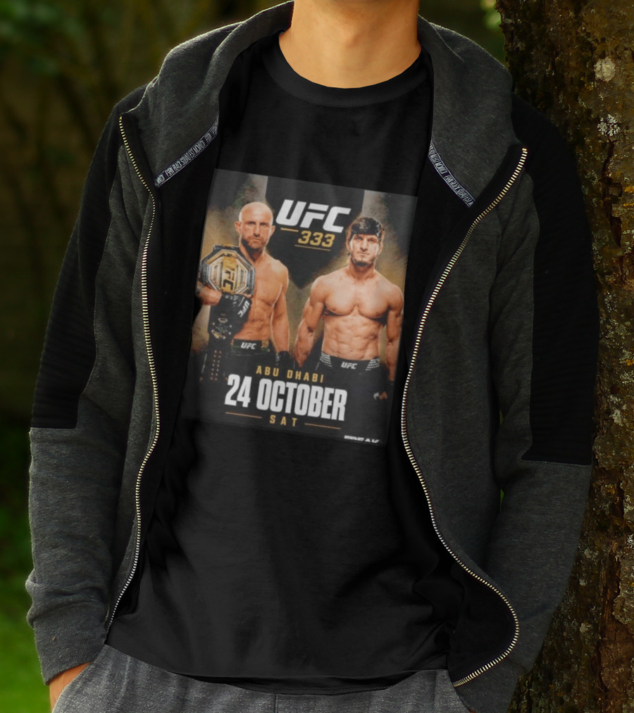 UFC 333 Alexander Volkanovski Vs Movsar Evloev 24 October Abu Dhabi Event T-Shirt