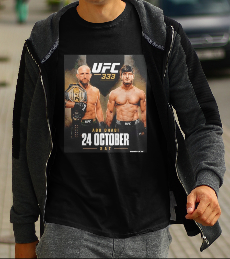UFC 333 Alexander Volkanovski Vs Movsar Evloev 24 October Abu Dhabi Event T-Shirt