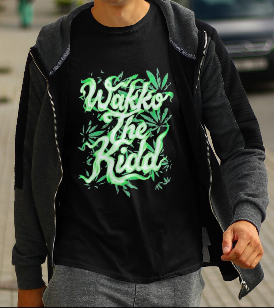 Wakko The Kidd Green Cannabis Leaf Marijuana T-Shirt