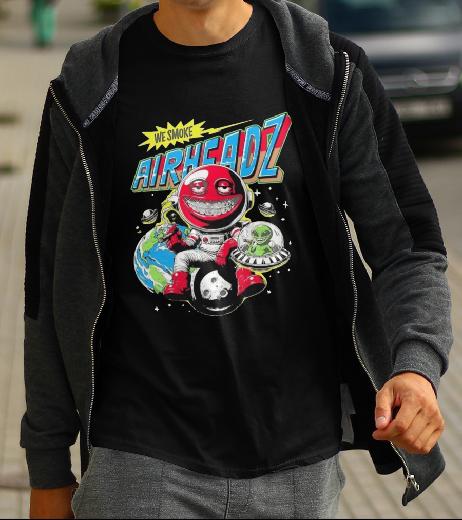 We Smoke Airheadz Astronaut Alien Space Adventure T-Shirt