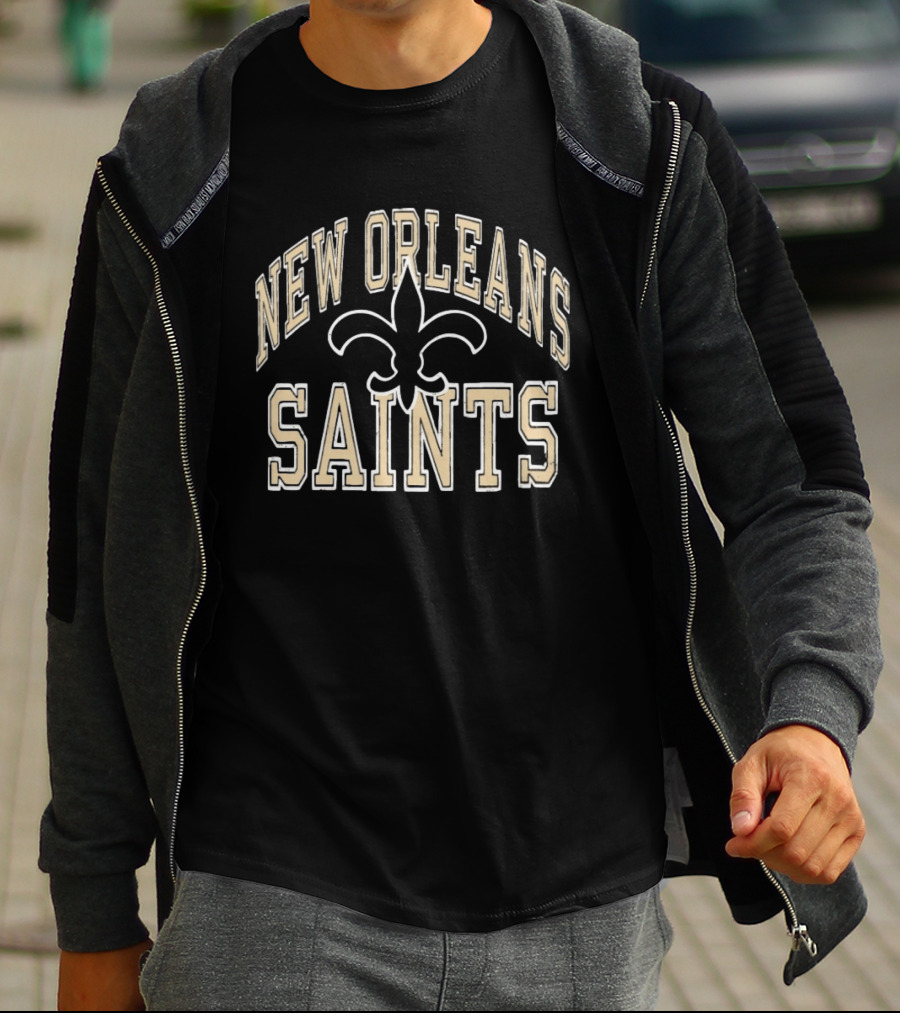 New Orleans Saints Fleur De Lis Football T-Shirt
