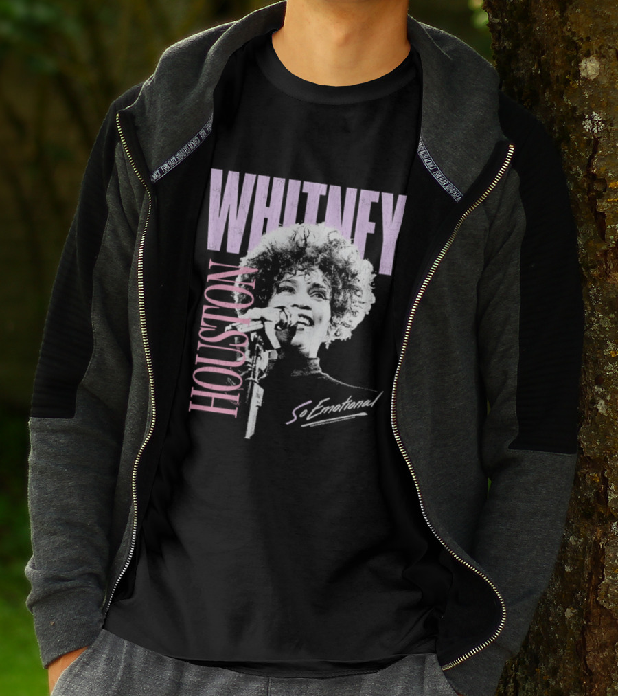 Whitney Houston So Emotional Distressed Vintage Pop Culture 80s T-Shirt