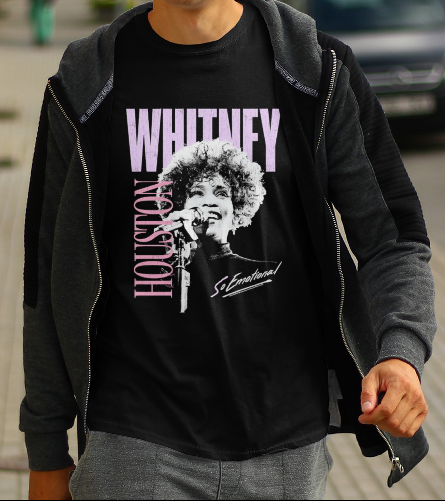 Whitney Houston So Emotional Distressed Vintage Pop Culture 80s T-Shirt