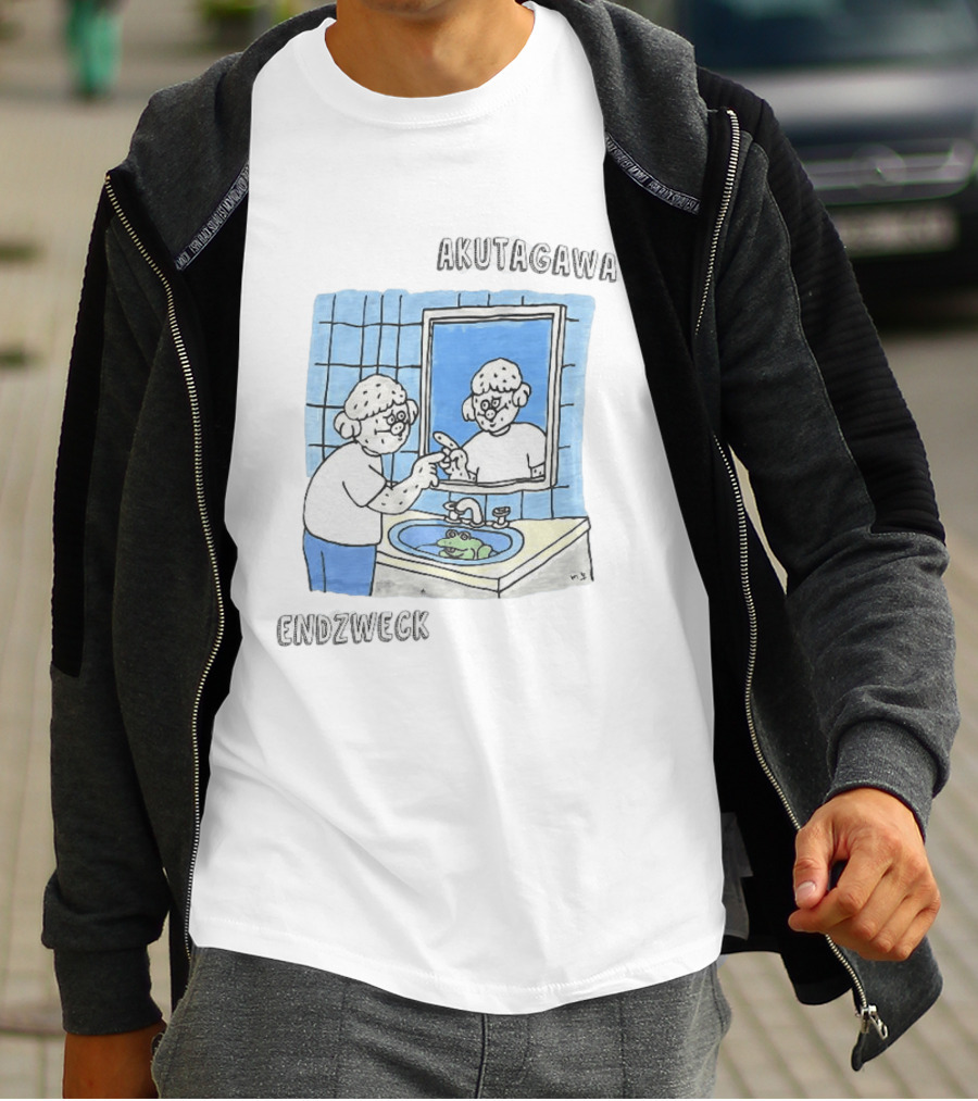 Akutagawa Endzweck Cartoon Mirror Reflection With Frog T-Shirt