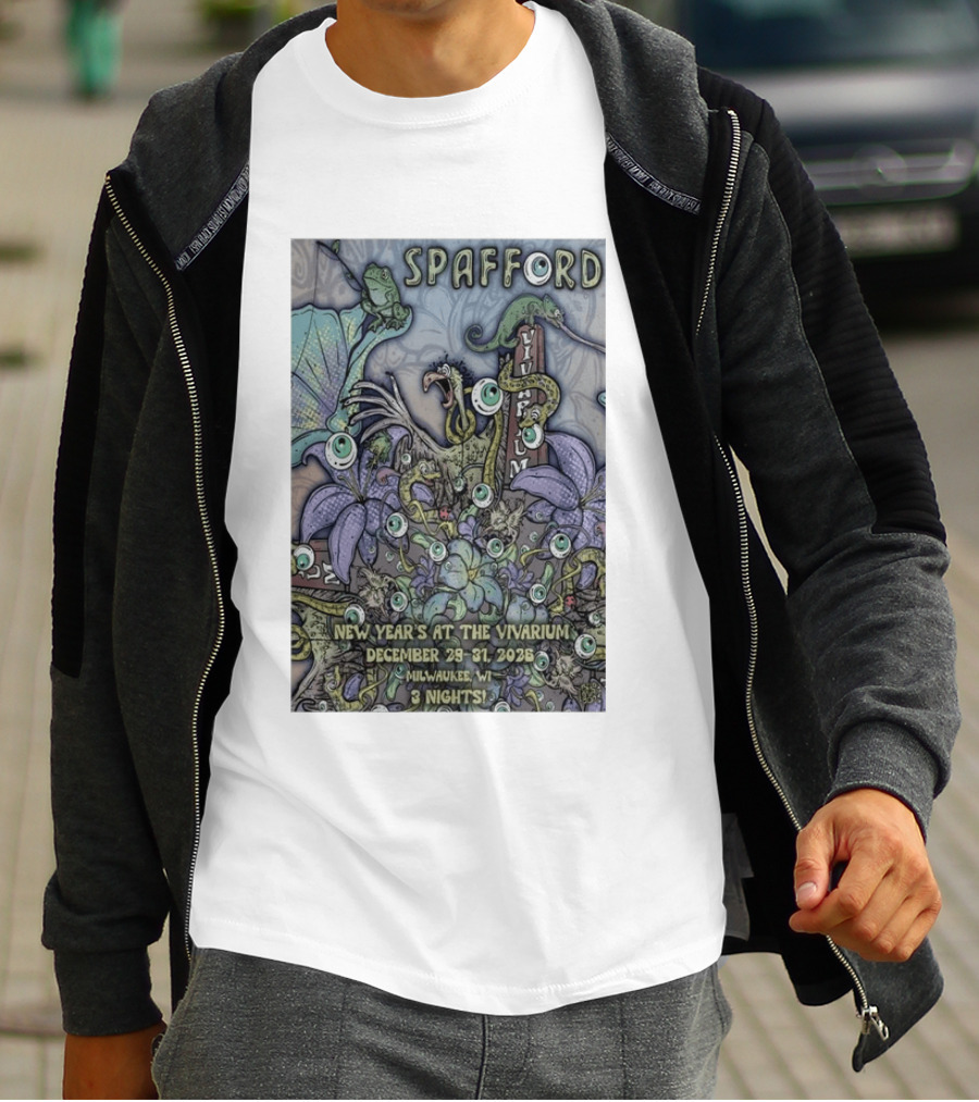 Spafford New Year’s At The Vivarium December 29 31 2026 Milwaukee WI 3 Nights T-Shirt