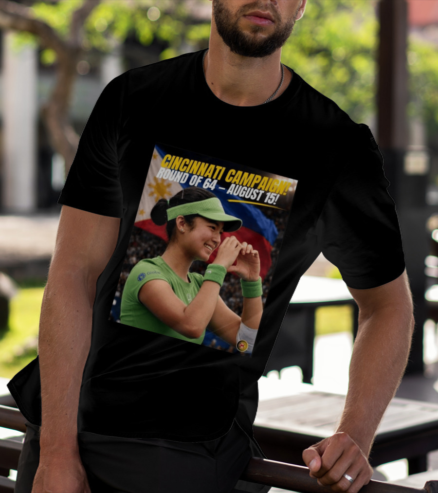 Cincinnati Campaign Round Of 64 August 15 Philippines Flag Tennis T-Shirt