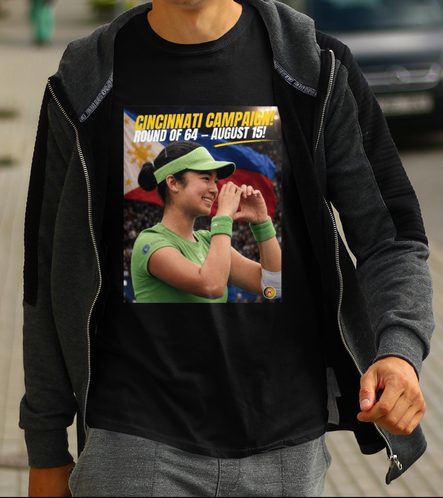 Cincinnati Campaign Round Of 64 August 15 Philippines Flag Tennis T-Shirt