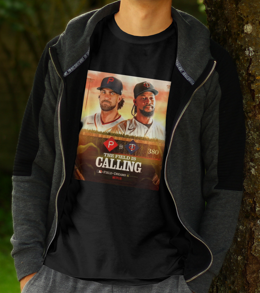 Philadelphia Vs Minnesota MLB Field Of Dreams Bryce Harper Byron Buxton Netflix 380 T-Shirt