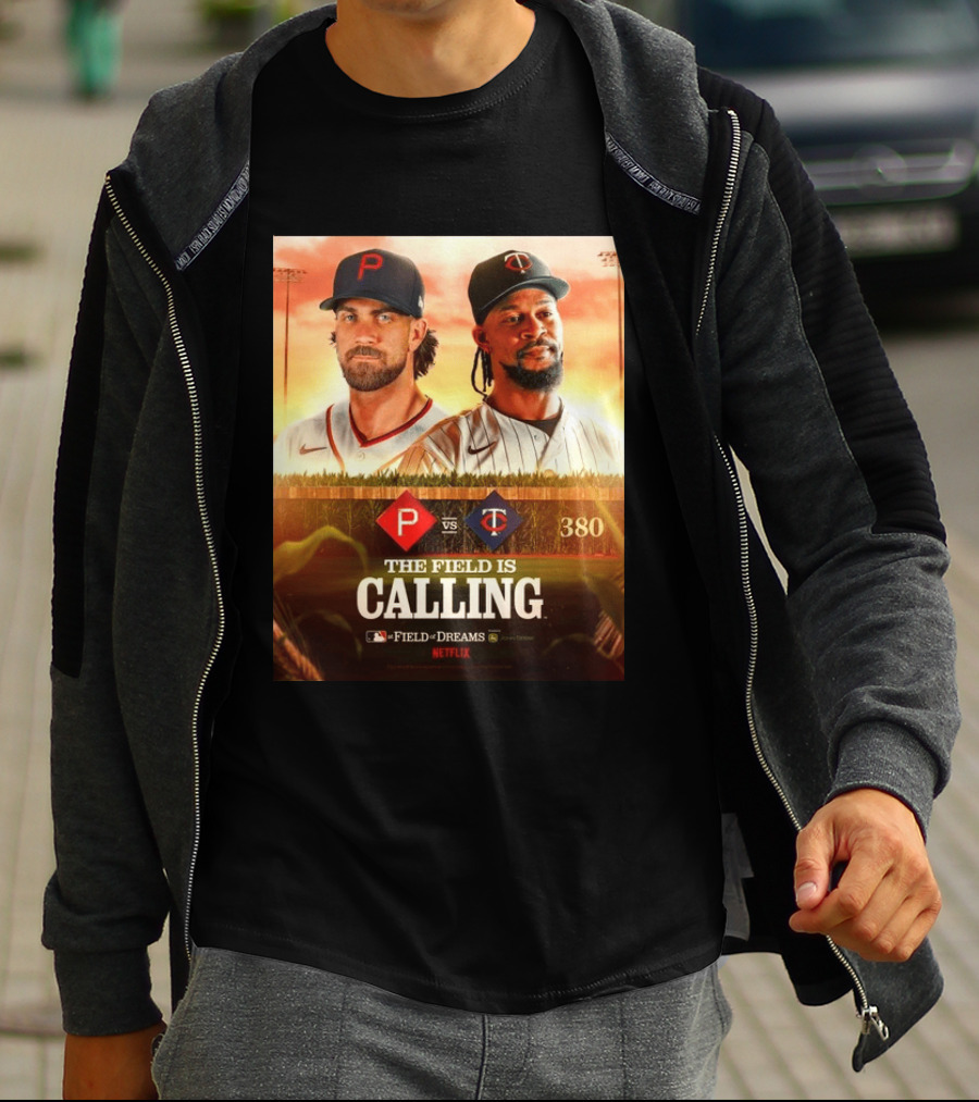 Philadelphia Vs Minnesota MLB Field Of Dreams Bryce Harper Byron Buxton Netflix 380 T-Shirt