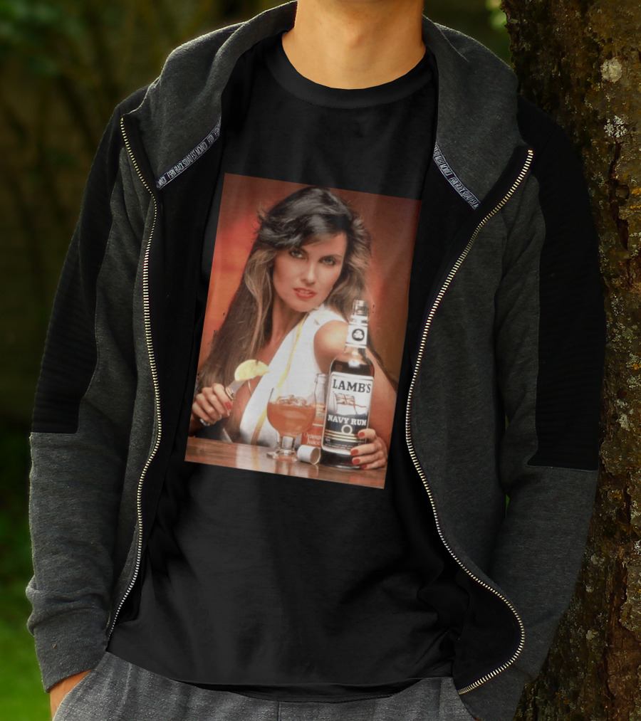 Lamb's Navy Rum Caroline Munro Orange Juice Cocktail Advertising T-Shirt