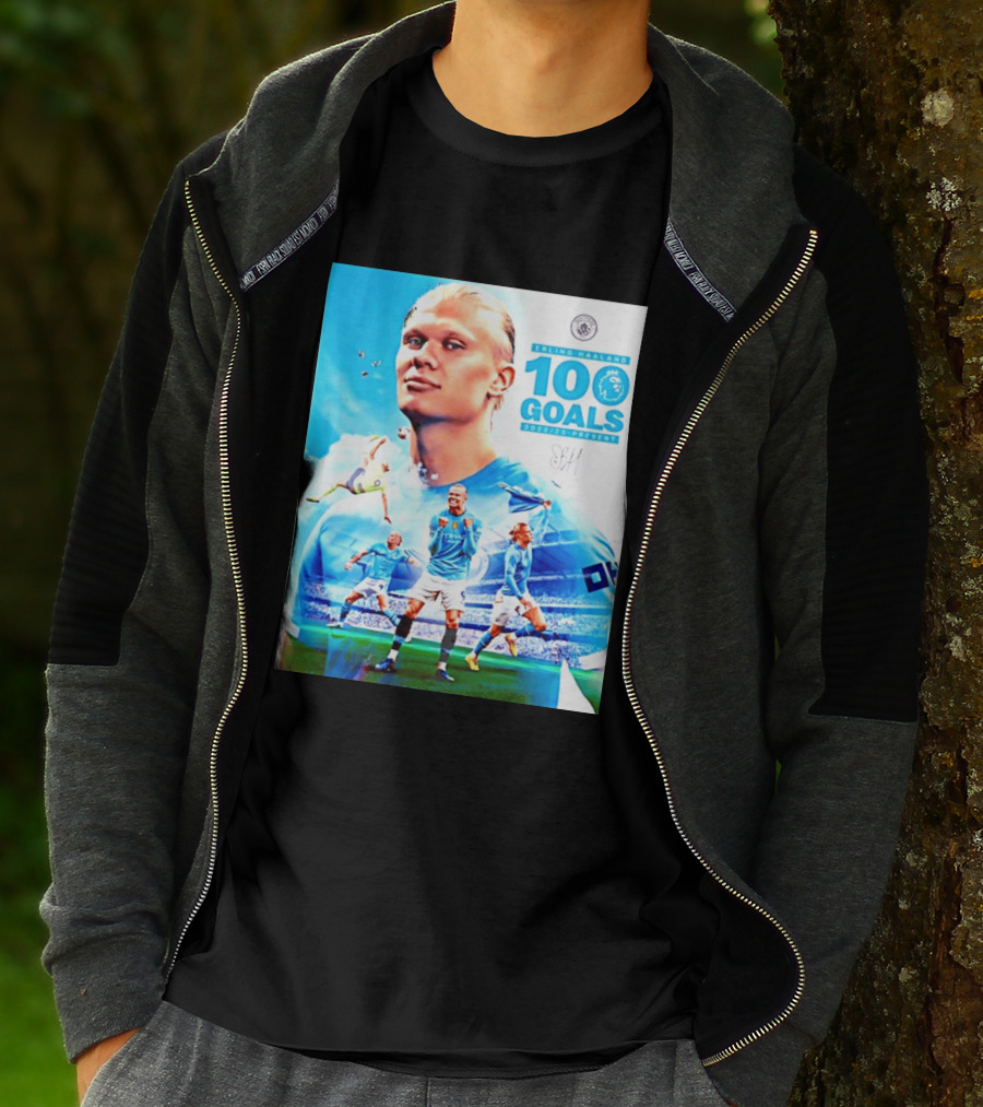 Erling Haaland 100 Goals Premier League 2022 2023 Present T-Shirt