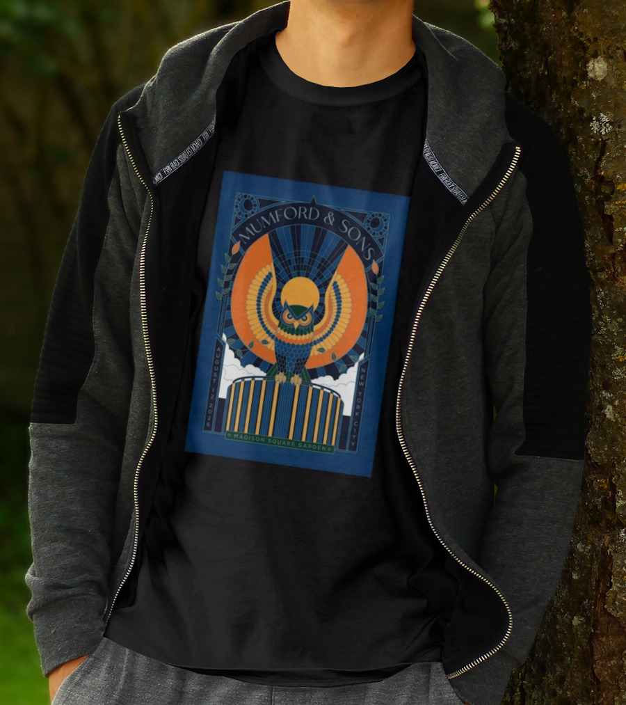 Mumford And Sons Madison Square Garden New York City August 12 2026 Owl T-Shirt