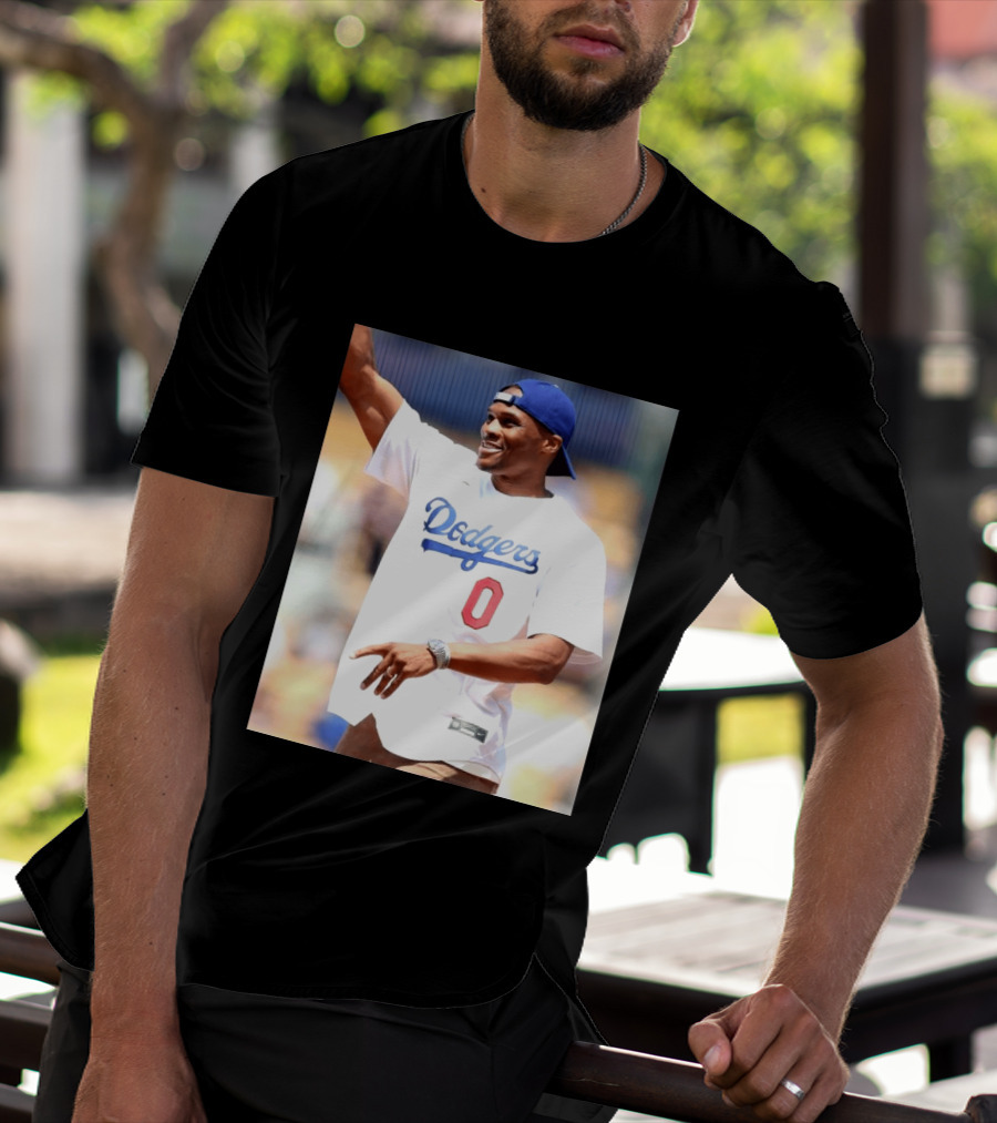 Russell Westbrook Dodgers 0 Jersey Celebration T-Shirt