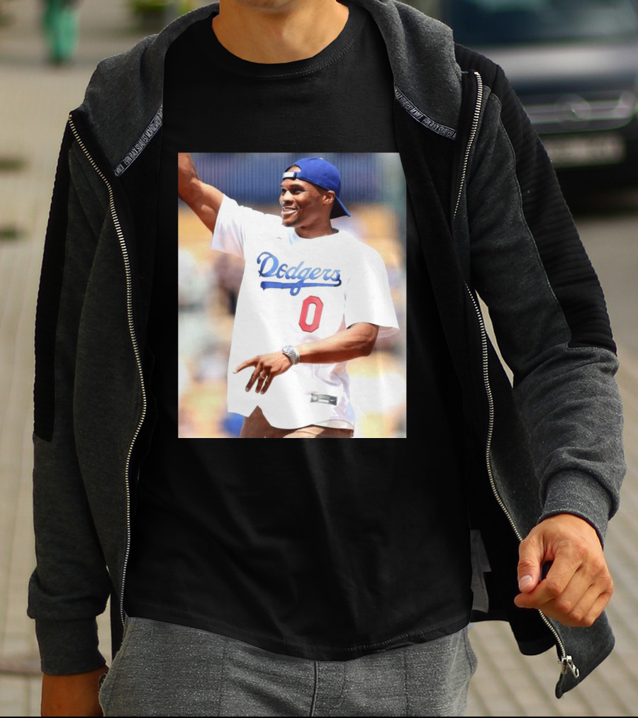 Russell Westbrook Dodgers 0 Jersey Celebration T-Shirt