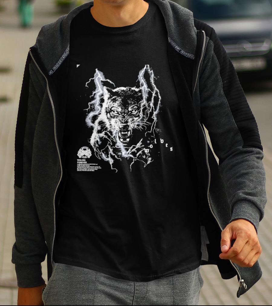 Darcsport Wolves Club Electric Lightning Wolf T-Shirt