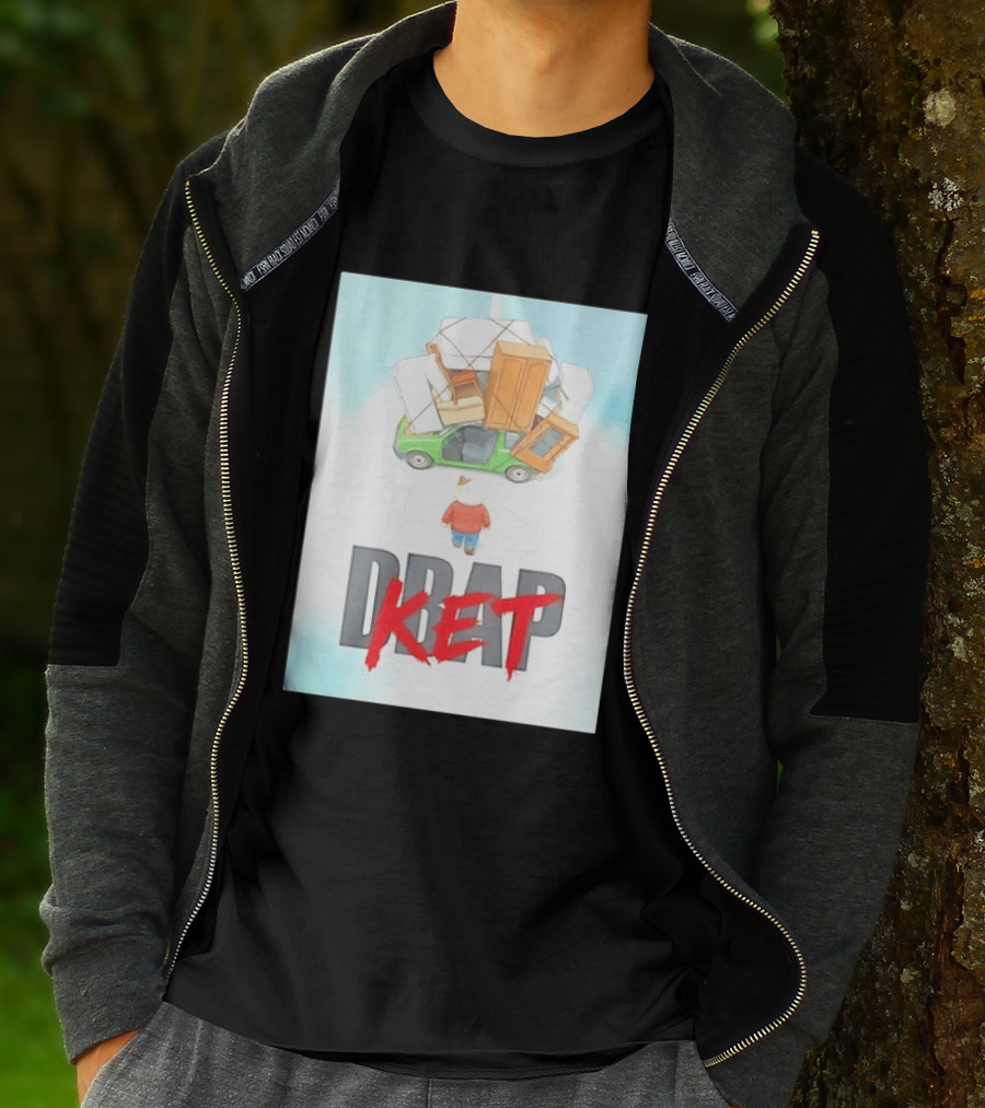 Drap Ket Cat Moving Day Car Furniture Chaos T-Shirt
