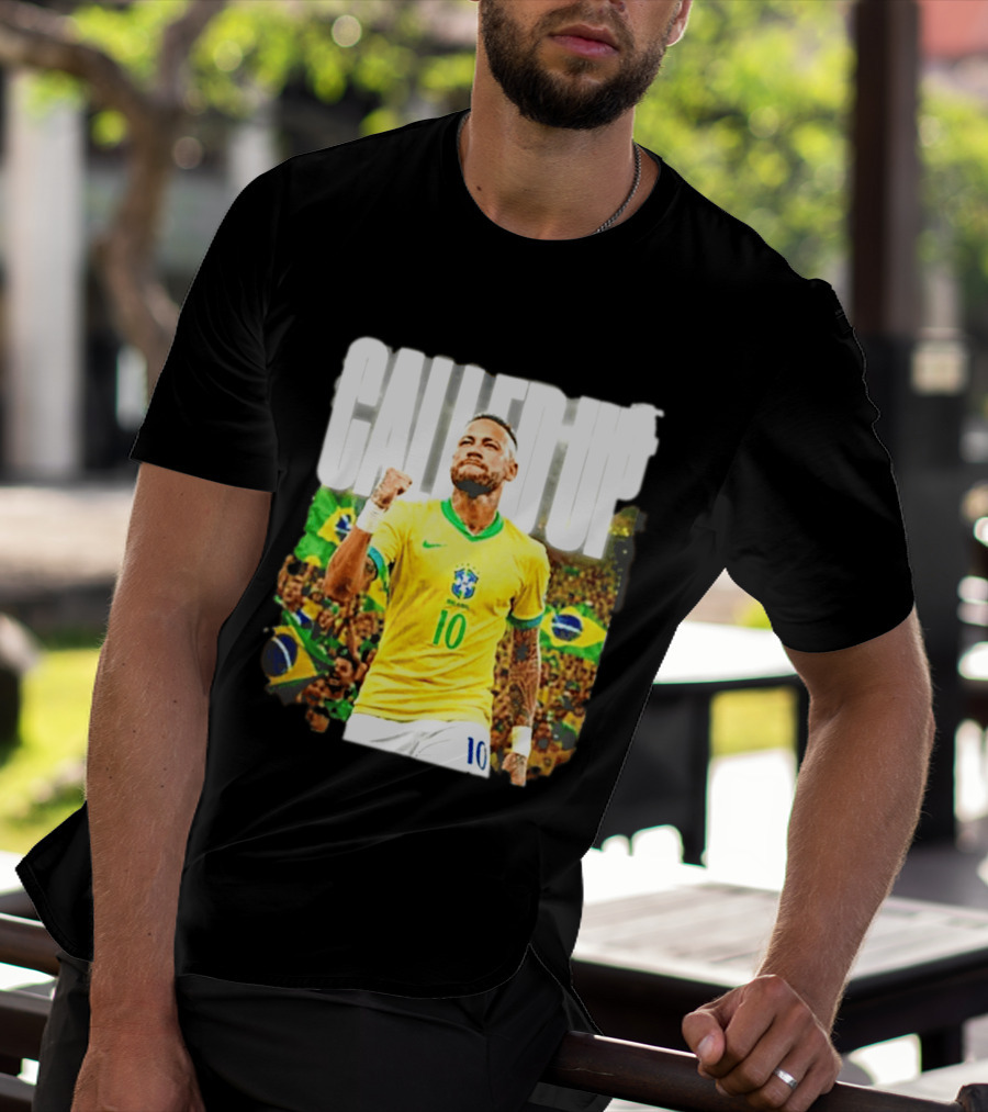 Neymar Brazil Called Up Football 10 Jersey Celebration T-Shirt