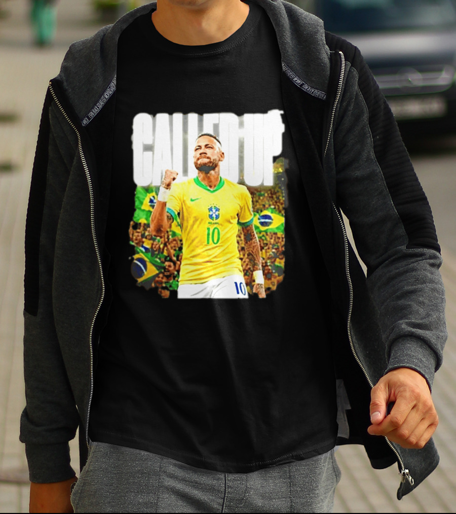 Neymar Brazil Called Up Football 10 Jersey Celebration T-Shirt