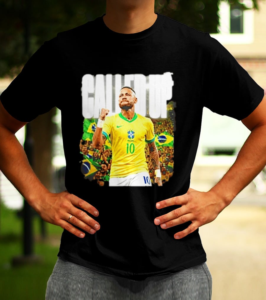 Neymar Brazil Called Up Football 10 Jersey Celebration T-Shirt