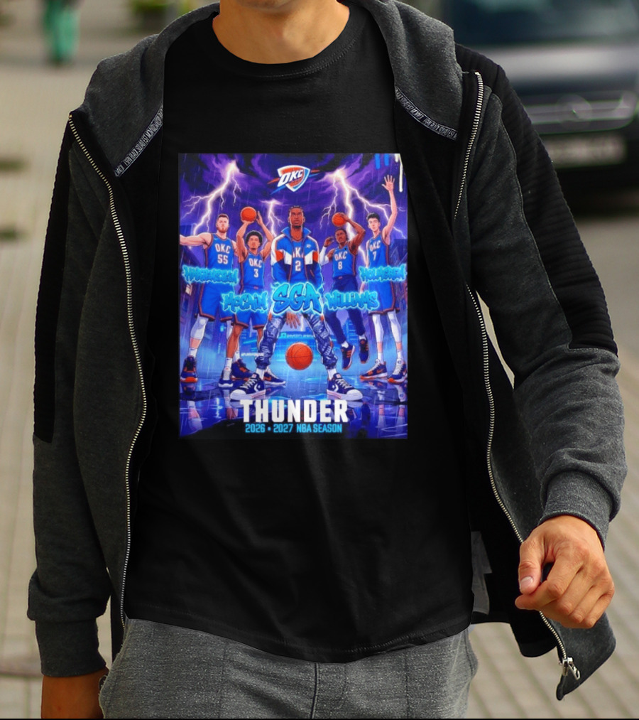 OKC Thunder 2026 2027 NBA Season SGA Hartenstein McCain Williams Holmgren T-Shirt