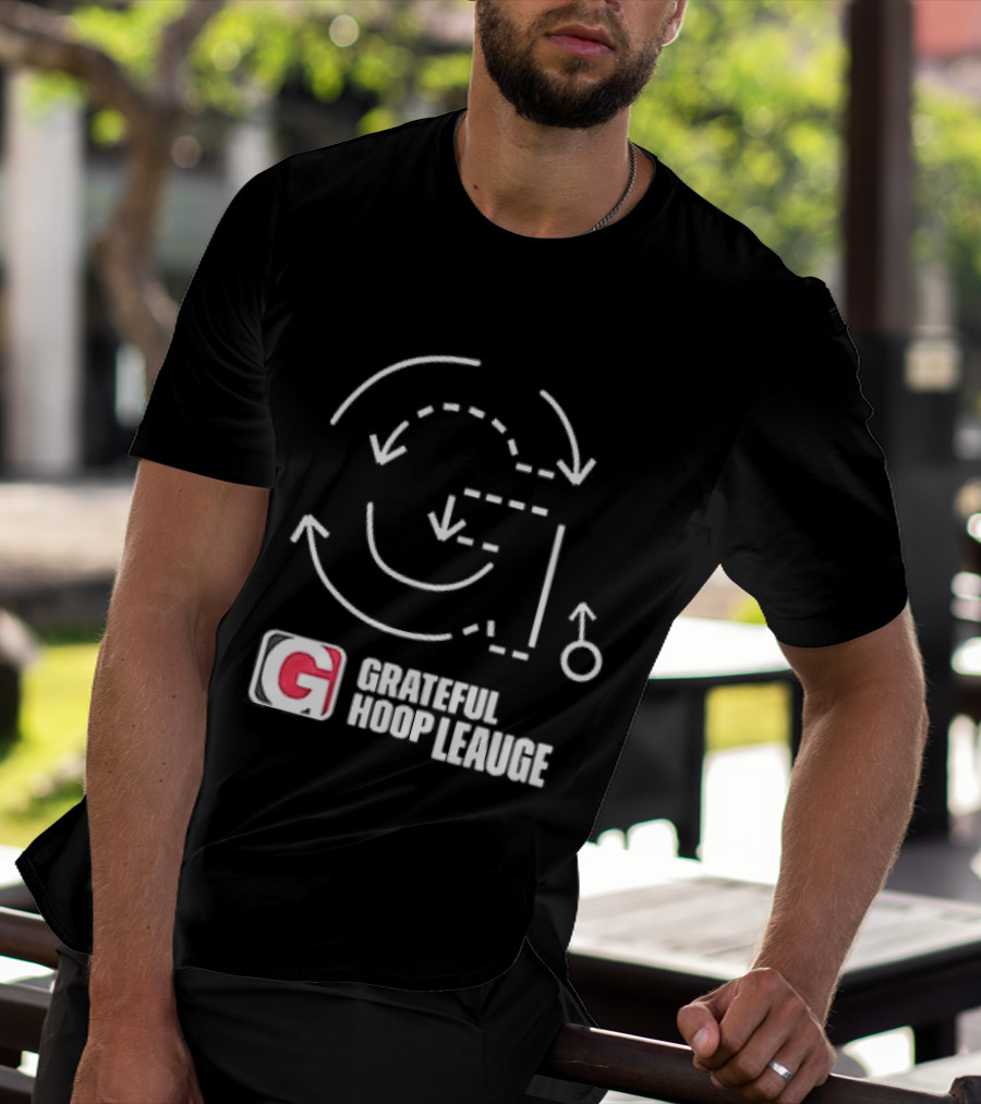 Grateful Dead Grateful Hoop League Basketball Strategy Playbook T-Shirt