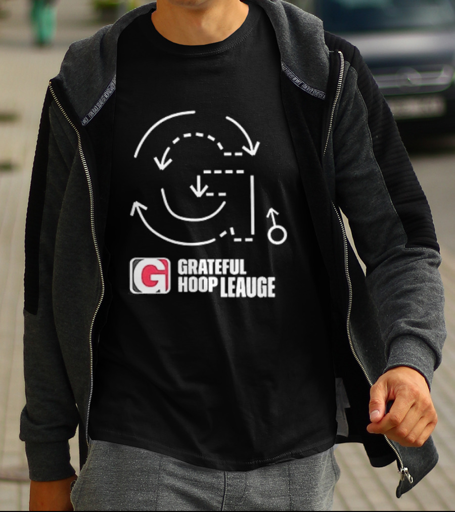 Grateful Dead Grateful Hoop League Basketball Strategy Playbook T-Shirt