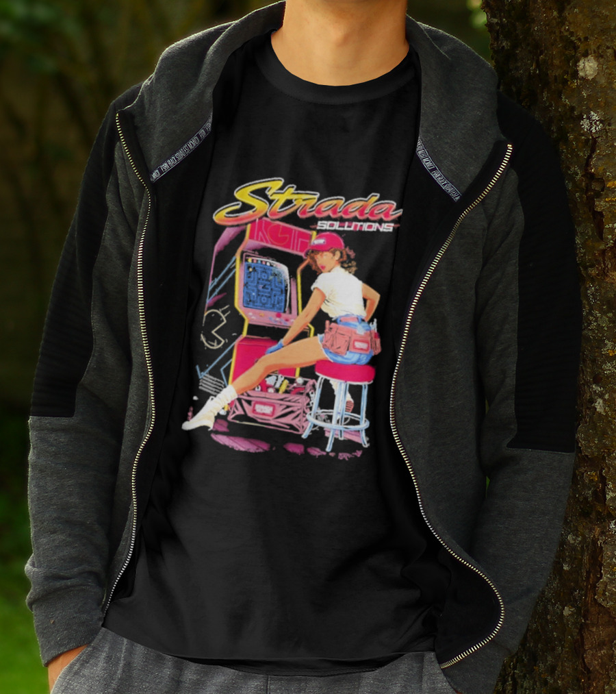 Strada Solutions Arcade Mechanic Retro Gaming T-Shirt