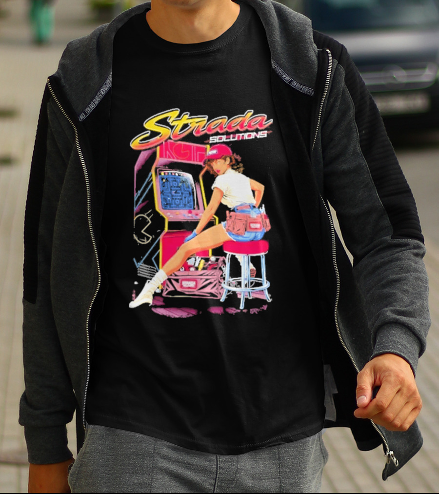 Strada Solutions Arcade Mechanic Retro Gaming T-Shirt
