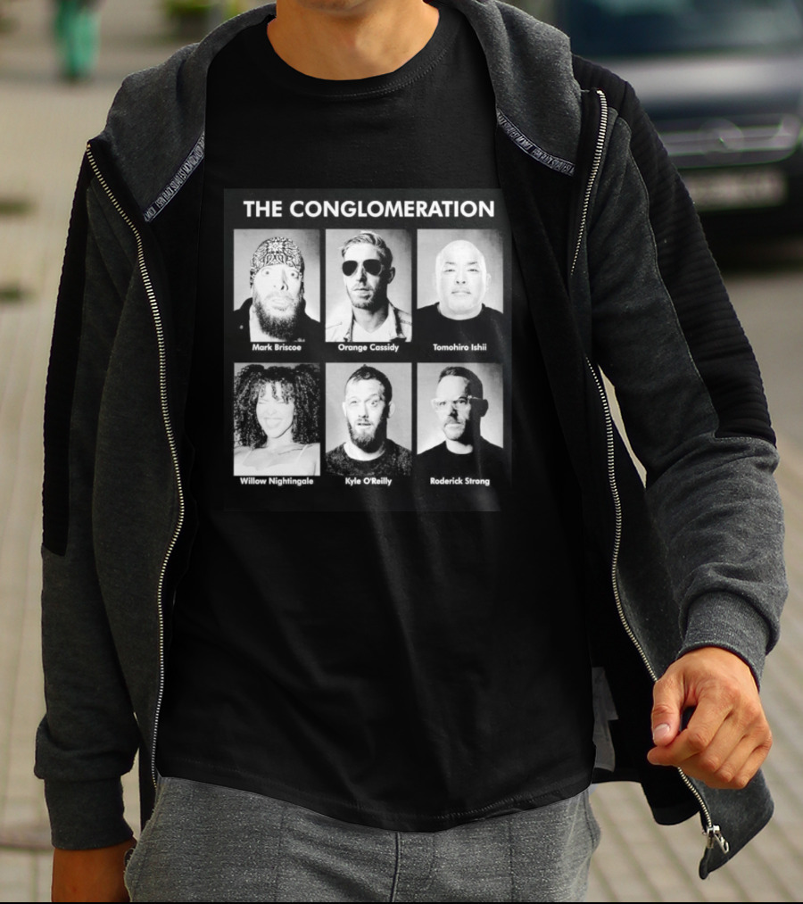 The Conglomeration Mark Briscoe Orange Cassidy Tomohiro Ishii Willow Nightingale Kyle O'Reilly Roderick Strong T-Shirt