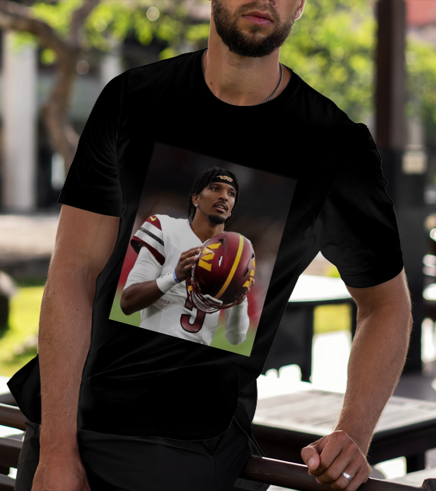 Washington Commanders Quarterback Jayden Daniels Football Player Sports T-Shirt