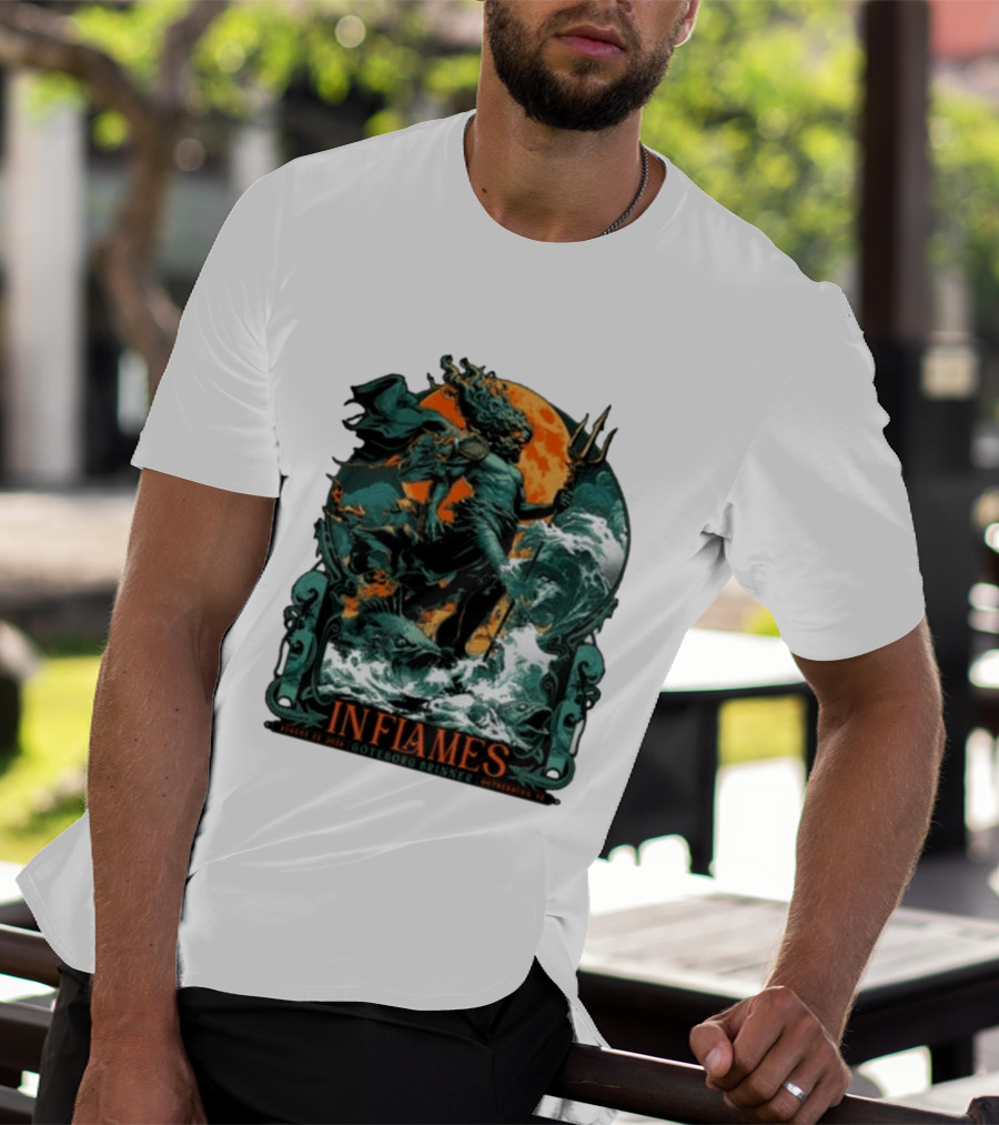 In Flames August 31 2026 Göteborg Brinner Sweden Show T-Shirt