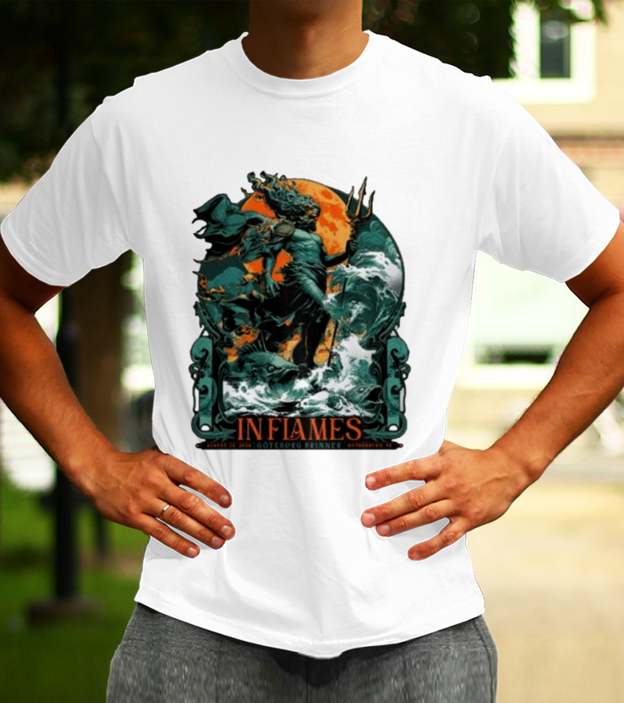 In Flames August 31 2026 Göteborg Brinner Sweden Show T-Shirt