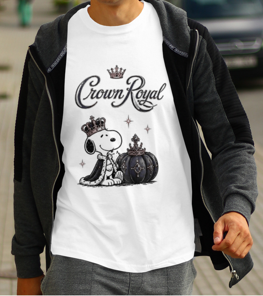 Peanuts Snoopy Crown Royal Boos Only With Crown And Royal T-Shirt