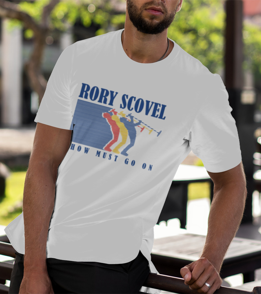Rory Scovel Show Must Go On Colorful Trumpet Players T-Shirt