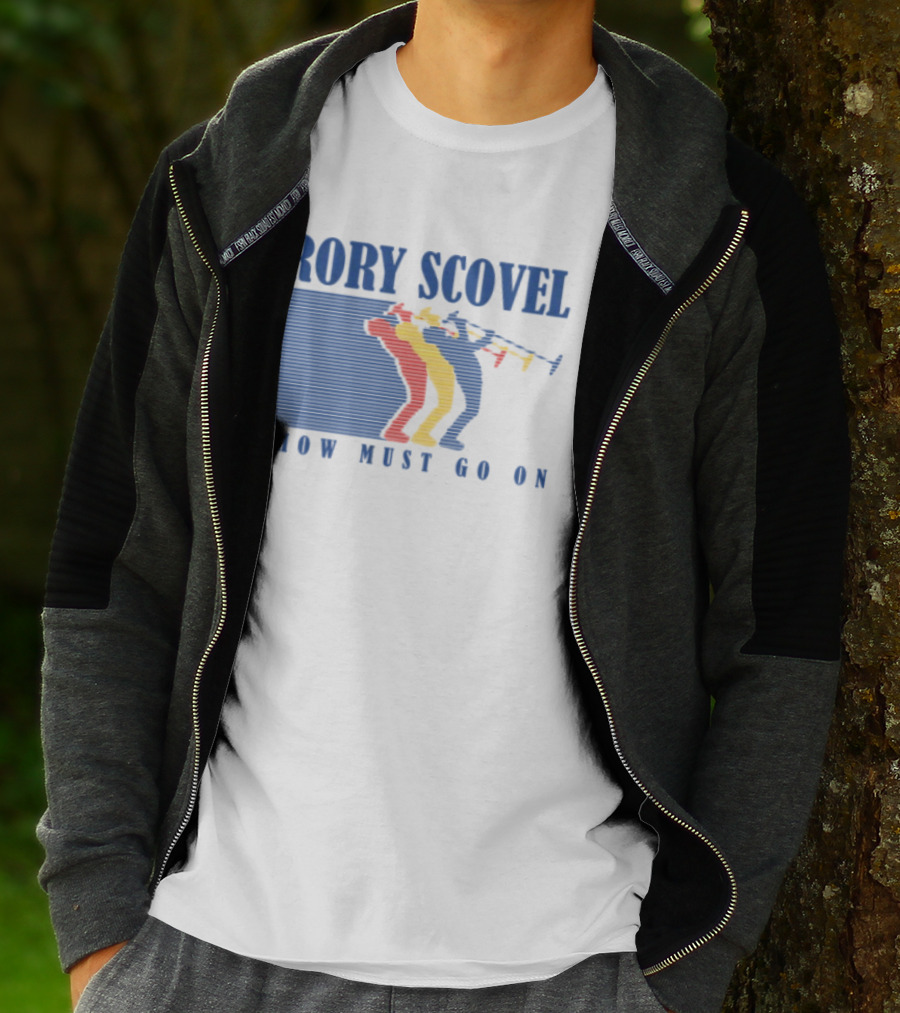 Rory Scovel Show Must Go On Colorful Trumpet Players T-Shirt
